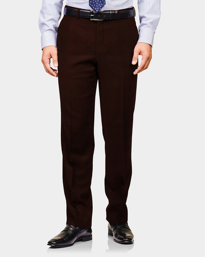 Chino extensible marron foncé
