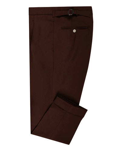 Chino extensible marron foncé
