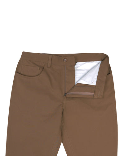 Chino lavé brun chocolat clair
