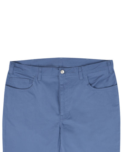 Chino en sergé bleu acier
