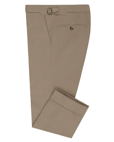 Chino en sergé brun argile