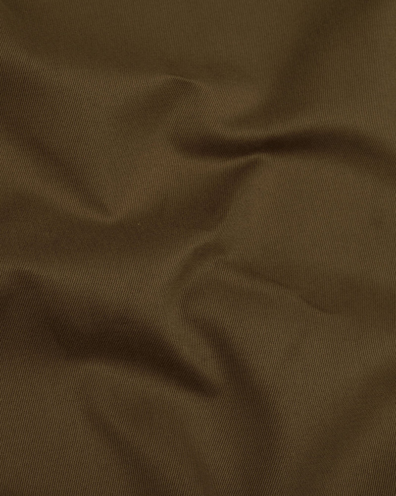 Pantalon Dacota en sergé extensible marron foncé doux