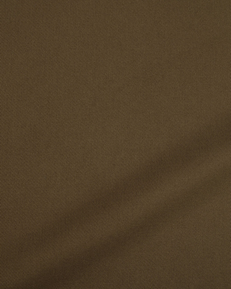 Pantalon Dacota en sergé extensible marron foncé doux