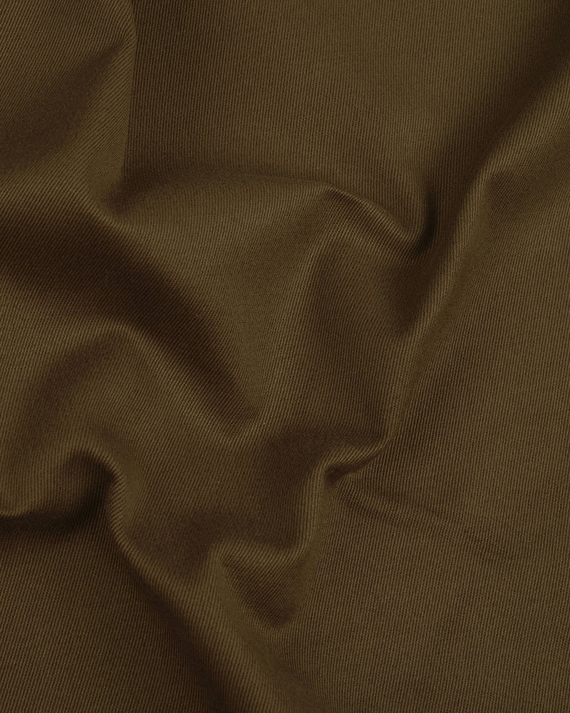 Pantalon Dacota en sergé extensible marron foncé doux