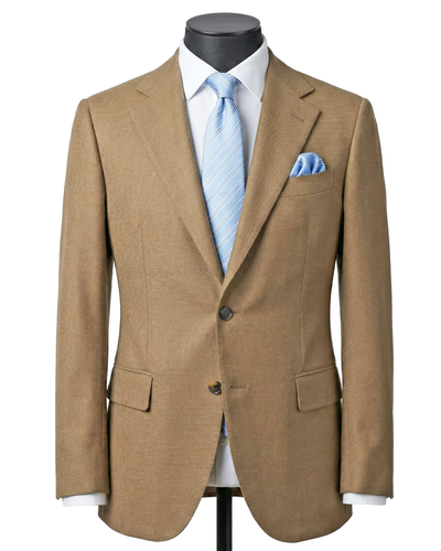 VBC-Jacke: Hellbrauner Twill-Flanell