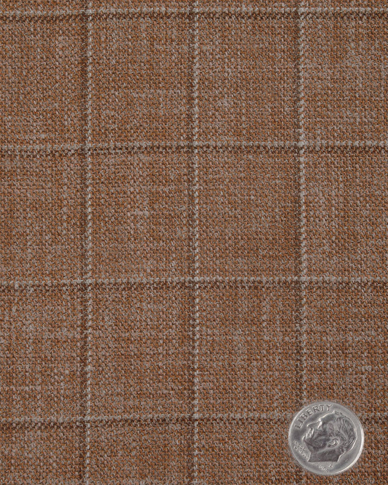 Ethomas Burn Orange Tattersal-Plaid