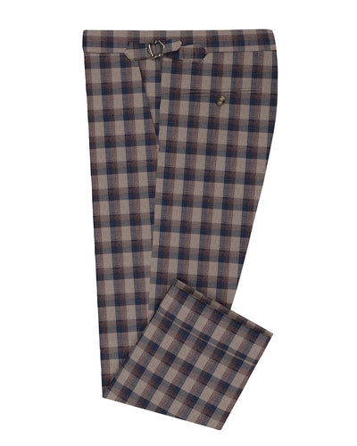 Ethomas Light Peach Blue Violet Checks