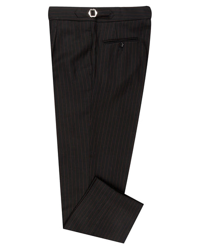Dugdale Royal Classic: Schwarzer Twill mit braunen Nadelstreifen