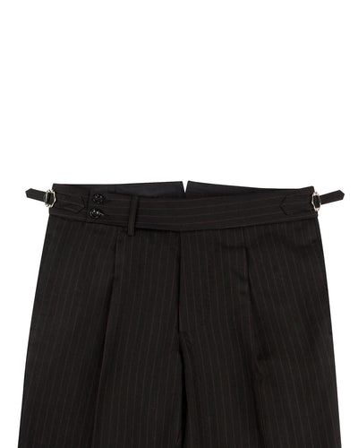 Dugdale Royal Classic: Schwarzer Twill mit braunen Nadelstreifen