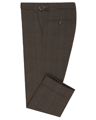 Chino Performance : chevrons marron