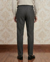 Dugdale Olive Grey Wool Flannel Dress Pant