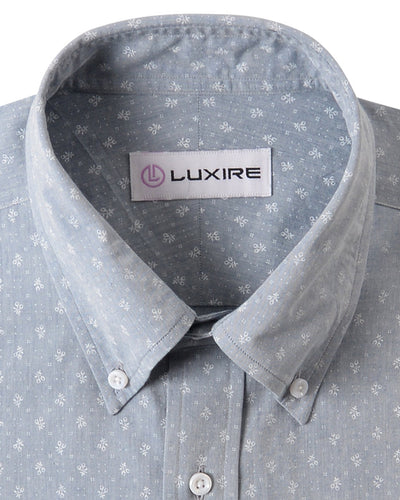 Chemise Wabash imprimée indigo pâle
