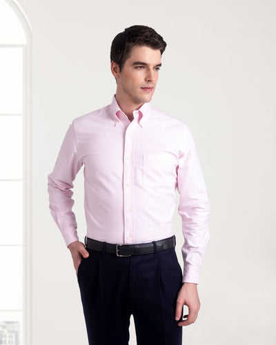 Chemise Oxford rose pâle