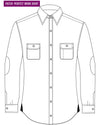 Flanell-Arbeitshemd aus braunem, hellbraunem, weißem Twill