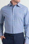 Chemise Oxford bleu persan