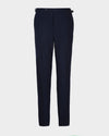 Pantalon en flanelle de laine bleu marine EZS
