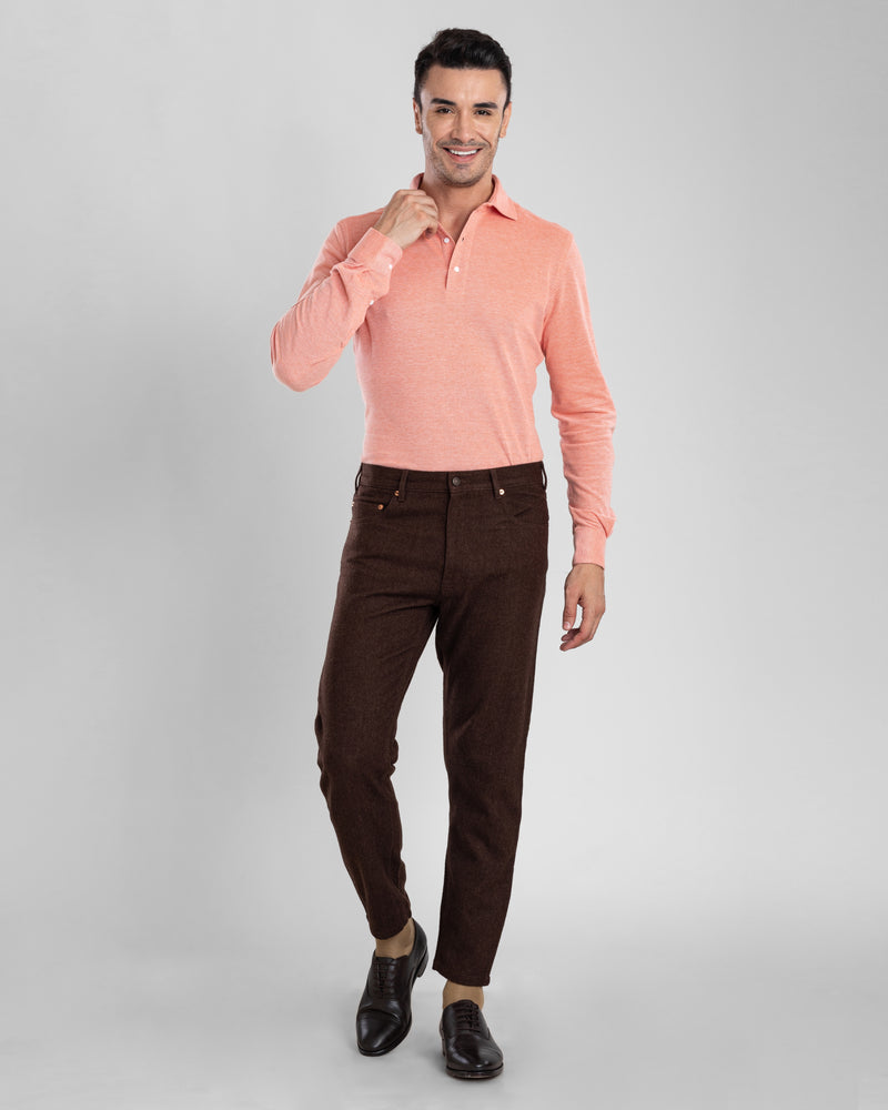 Jean en laine marron