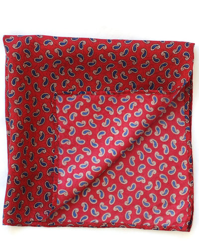 Rotes Paisley-Einstecktuch