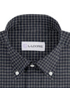 Luxire Presto: Grey Navy Tattersall Twill Checks