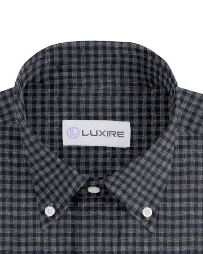 Luxire Presto: Tattersall-Twill-Karos in Grau und Marineblau