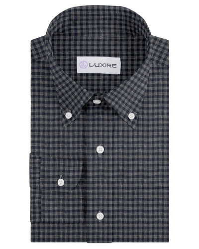 Luxire Presto: Tattersall-Twill-Karos in Grau und Marineblau