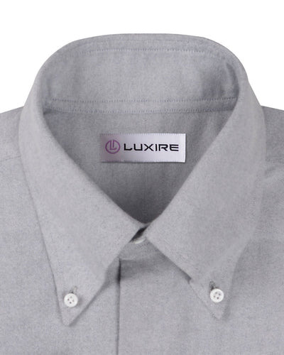 Chemise Oxford douce gris pierre