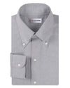 Chemise Oxford douce gris pierre