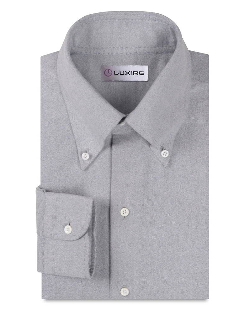 Chemise Oxford douce gris pierre