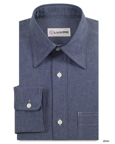 Chambrey en denim bleu marine foncé