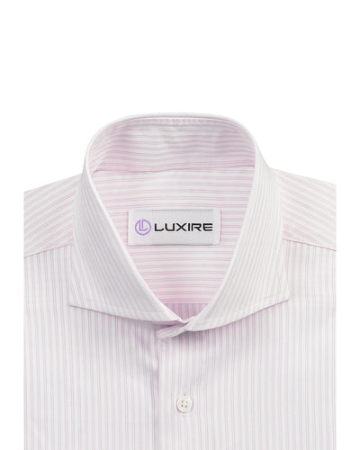 Pink Pin Stripes With White Dobby: Natural Wrinkle Free