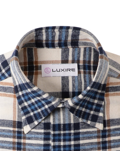 Blau Weiß Lässige Tartan-Karos