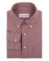Red Twill Flannel Work Shirt
