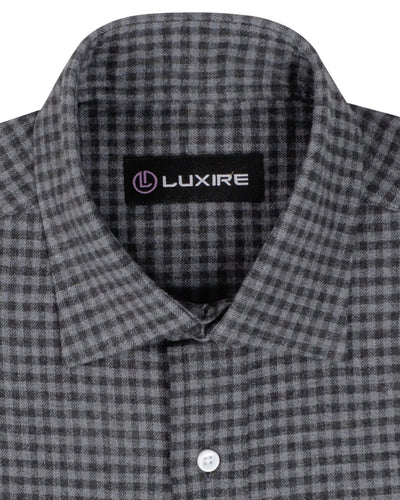 Mini Nightshadow Grey Gingham Flanell