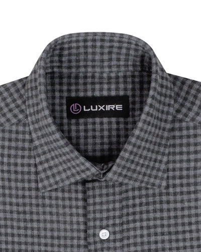 Chemise de travail en flanelle à carreaux gris Nightshadow Mini