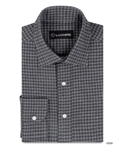 Chemise de travail en flanelle à carreaux gris Nightshadow Mini