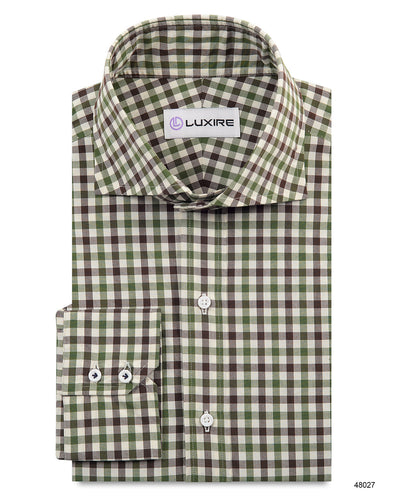 Vert, marron, crème, vichy, Tattersall