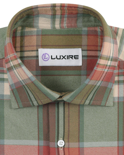 Oliv-Pfirsich-Aprikosen-Tartan