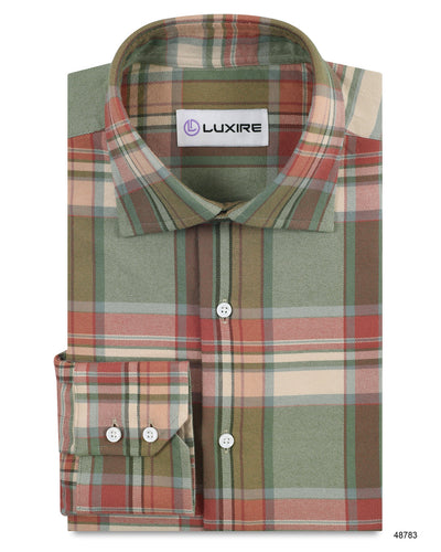 Oliv-Pfirsich-Aprikosen-Tartan