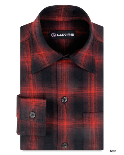 Carreaux tartan rouges et noirs