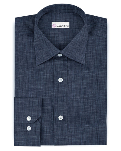 Lässiger sommerlicher Chambray in Meerblau