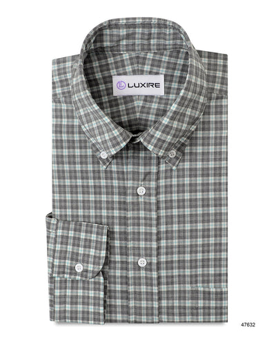 Zegna: Dunkelgraue Tartan-Karos