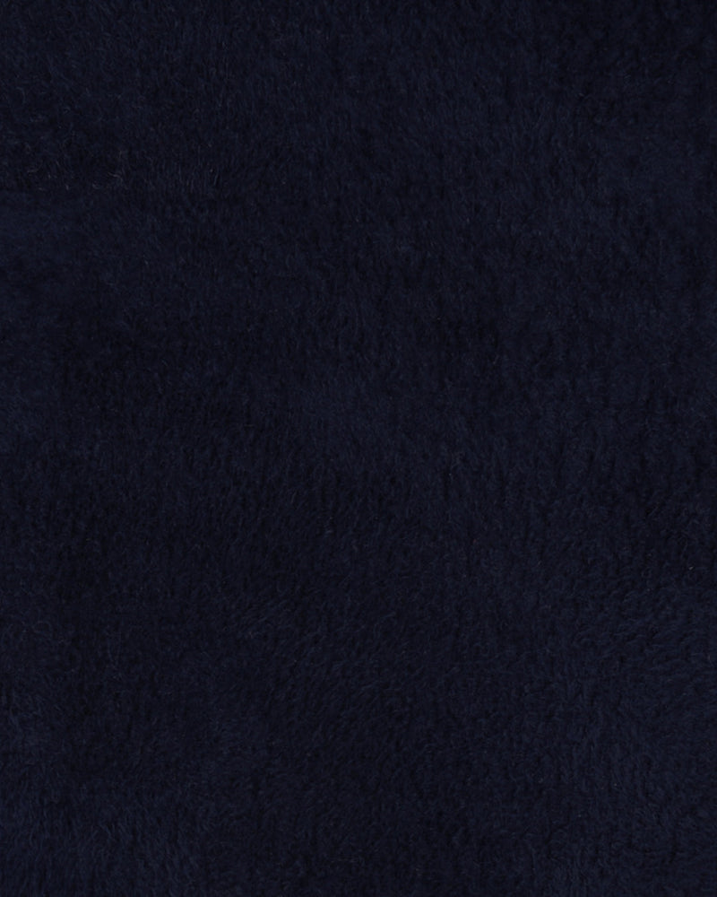 Marineblaues, weiches Frottee-Poloshirt