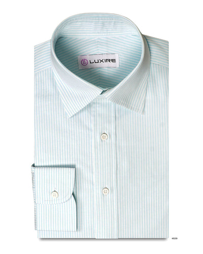 Himmelblaues Kleid Streifen Oxford