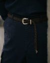 Navy Cotton Twill High Rise Cargo Pant