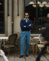 Chambray-Hemd aus verwaschenem Hanf-Baumwollstoff