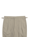 Soft Drab Cotton High Waisted Pant