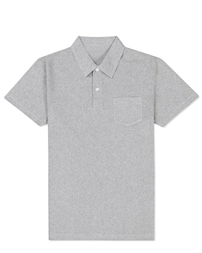 Münzgraues Polo-T-Shirt