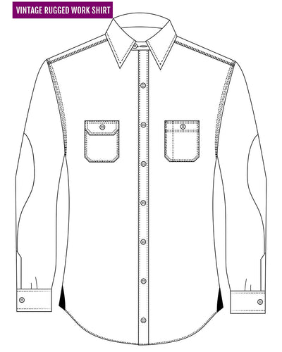 Chemise de travail en flanelle sergée bleue