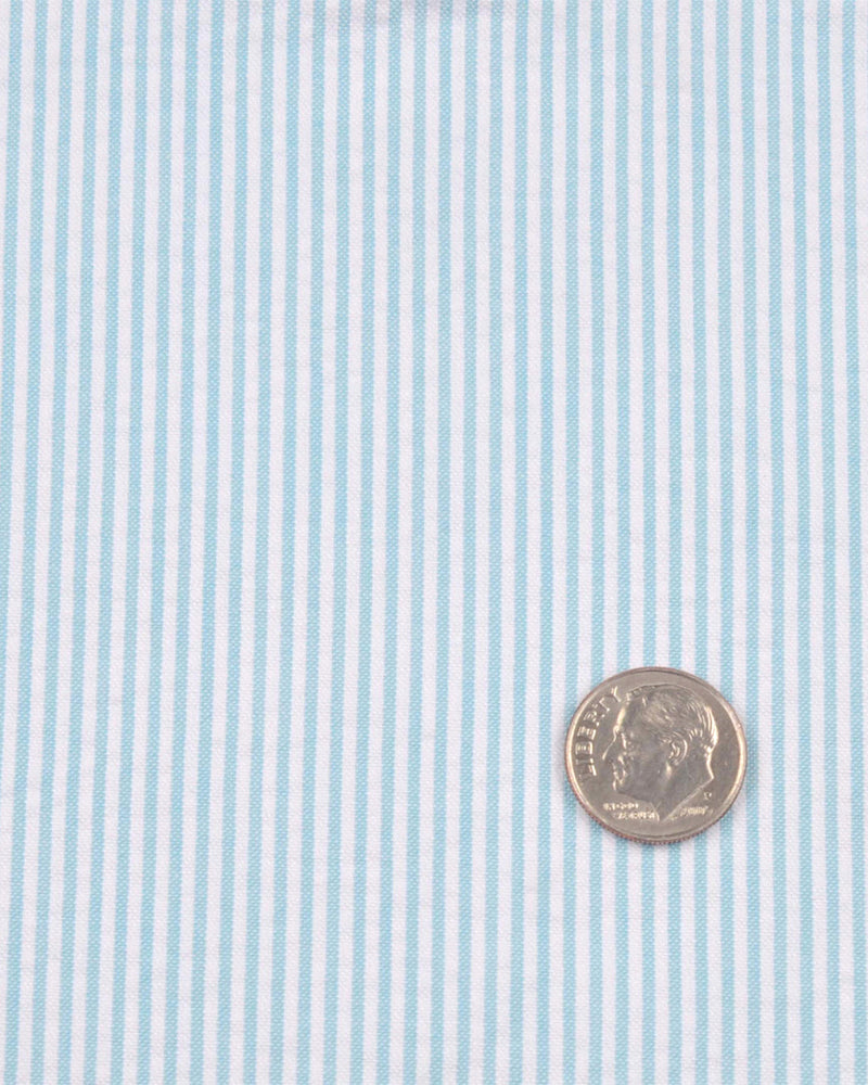 Alaskan Blue Dress Stripes Seersucker