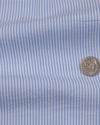 Robe bleu ciel à rayures en seersucker